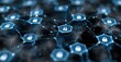 © Ihza - Network of glowing hexagonal nodes interconnected by digital lines, symbolizing secure data