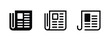 ©    - Newspaper icon, newspaper company and article symbol, journalism media communication concept, news publishing and editorial design vector illustration.