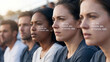 © James - People sit in a stadium while digital data overlays analyze their emotional states and attention levels in real time.