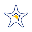 © M.Style - Sea star icon. Nature and marine life line symbol. Color.