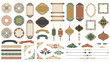 © Amir - Set of asian ornamental frames borders and decorative elements.
