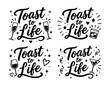 © UnIcons - Celebratory toast to life with various drinks and festive elements