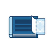 © ruLu - Flat Illustration of a Blue Notebook with Perforated Page Being Torn