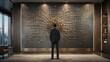 © Aish-Studio - Corporate executive facing a complex 3D pipe maze with arrows and question marks visualizing strategic decision making and confusion