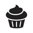 © Taufikur - Cupcake glyph icon Vector isolated illustration