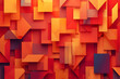 © MDHUSSAIN - Geometric Harmony: A vibrant abstract composition featuring an array of overlapping geometric shapes in warm tones of orange and red, creating a dynamic and textured visual.