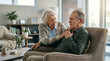 © Andra - Elderly Couple Sharing Concern and Support Indoors