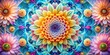 © Indigo Studio - Vibrant Floral Mandala A Symphony of Hues and Petals in an Abstract Whirlwind of Color