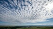 © jhon - Textured Atmosphere Layer Displaying Unique Patterned Ripples High Altitude Formations Altocumulus weather phenomenon presenting a beautiful scaly appearance over a bright open horizon perfect for