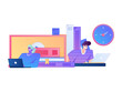 © Lyn Lee - Education and learning people flat vector concept hand drawn illustration