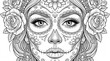 © tanin - Start creating with skull coloring pages for beginners