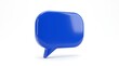 © imstockshoot - Shiny blue 3d speech bubble icon for communication and chat messaging