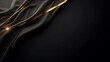 © Putra - Elegant Black Fabric with Golden Accents and Light Streaks.
