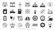© Toqeer - Renewable energy icon set with 28 vector elements, sustainable power and green technology symbols, carbon neutral ecology icons for environmental design