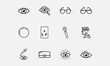 © Bharot Chandrabd45 - Ophthalmology line editable icon set