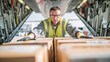 © Zidane - Aircraft Maintenance Engineer Inspecting Cargo Loading Equipment