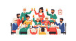 © kepim - Diverse people celebrating with drinks together.