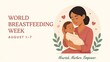 © Al - Mother breastfeeding baby illustration for world breastfeeding week
