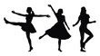 © Velixar Design - Group of women dancing in silhouette with silhouette performance isolated activity movement celebration entertainment recreation exercise