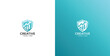 © micky_adb - Dynamic shield emblem symbolizing robust financial growth, data analysis, and secure business progress for modern corporate branding