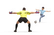 © Ljupco Smokovski - Little boy kicking a football towards a goalkeeper