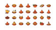© Andi - Moroccan Tagine Dishes and Traditional Cuisine Icon Set.