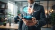 © Gophotograph - AI assistant workflow for enterprise knowledge search with a glowing brain icon on a smartphone.