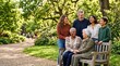 © PixelFlow Creations - Diverse family and friends celebrating together in a sunny park