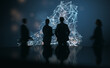 © Konstantin Yuganov - Business Professionals Analyzing Digital Network Data Visualization