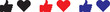© TASLIMA - like and love icon set.  Love symbol. Simple pictogram for like. Heart icon set