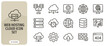 © Abir Creative Studio - Web hosting and cloud computing line icons set collection of server, network, database, security, and technology outline symbols for web services and infrastructure