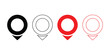 © Halima - Set of four different circular location map pins and pointers, place mark vector.