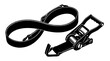 © Irtiko - Heavy-duty ratchet strap securing cargo with locking mechanism. Adjustable tie-down fastener for transport and logistics safety.
