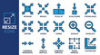 © THIBNH - Professional Editable Line Icon Set Featuring Resize Symbols Increase and Reduce Vector Illustration with Directional Arrows for Graphic Interface Design UI UX Element and Scale Adjustment