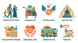 © AI.noevation - Vector Set of Humanitarian Aid and Support Icons for Relief Efforts and Community Care Services