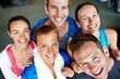 © peopleimages.com - Fitness, team and portrait of people in gym for workout club, support and wellness community. Happy, exercise group and training with friends in sports center for smile, connection and health