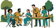 © vlad - Professional People Share Arguing Playfully Pointing Fingers City Vector