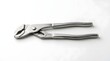 © grameen - Professional steel groove joint pliers for plumbing and mechanical work isolated on white background with smooth studio light.