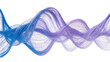 © Lucas - Isolated abstract flowing vibrant blue and purple wave of thin lines and optical fibers.