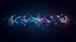 © AbuHanif - Global business collaboration and virtual handshake in cyberspace network concept