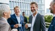 © Vitalii Shkurko - Business Team Celebrates Deal While Enjoying Coffee on a Terrace During Daytime