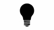 © Felipe - A simple black silhouette of a light bulb on a white background