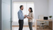 © patricia - Doctor consulting with female patient in clinic office, healthcare concept