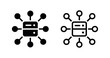 © liubomir118809 - Database server and network node connection icon set