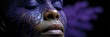 © Mariia - Abstract close-up portrait with purple organic texture covering a peaceful face, symbolizing inner peace, mindfulness, emotional wellbeing, relaxation, inspiration, and self care with copy space