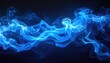 © KAHAR - Swirling blue smoke abstractly drifts across a dark background, creating a dynamic, ethereal pattern