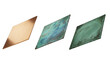 © Nguyen Nhu Dat - Three Square Copper Plates Showing Different Stages of Oxidation