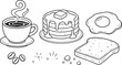 © Declan - Breakfast food icons with coffee pancakes egg and toast
