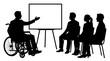 © kasun - Business meeting with a speaker in a wheelchair and attentive audience
