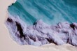 © Breezze - Textured lavender foam and turquoise liquid marble visible through torn paper for abstract art and creative backdrop designs